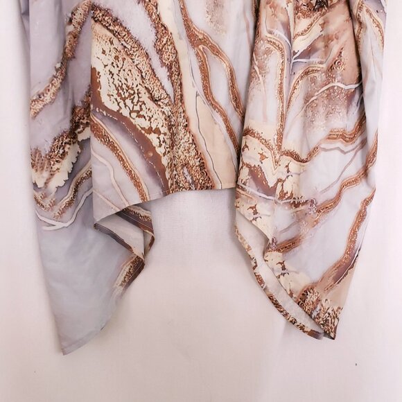 Woman Crystal Rock Print Tie Dye Relaxed Lightweight Blouse Plus Size XXL - Picture 8 of 11